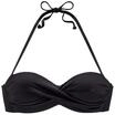 LASCANA Simple B&uuml;gel-Bandeau-Bikini, Raffung, f&uuml;r Damen, schwarz, 42C