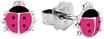Prinzessin Lillifee M&auml;dchen Ohrstecker Marienk&auml;fer, 925er Silber, pink