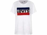 Levi's® T-Shirt, Rundhals, Logo-Print, für Damen, weiß, L
