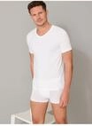 SCHIESSER Long Life Soft Unterhemd, V-Ausschnitt, f&uuml;r Herren, wei&szlig;, M