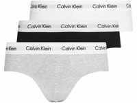 Calvin Klein Hip Briefs, 3er-Pack, Logo-Bund, für Herren, grau, S