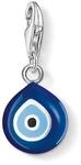 Thomas Sabo Damen Charm T&uuml;rkisches Auge, 925er Silber, SILBER, 2,2 CM
