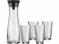 WMF Wasserkaraffe-Set "Basic", 4 Gläser, 1 l, transparent