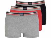 JOCKEY® Cotton Stretch Pants kurz, 3er Pack, Logo-Bund, für Herren, grau, S