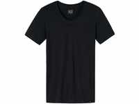 SCHIESSER Long Life Soft Unterhemd, V-Ausschnitt, für Herren, schwarz, S