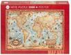 HEYE Map Art Puzzle "The World", 2000 Teile