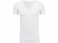CALIDA T-Shirt, V-Ausschnitt, für Herren, weiß, S