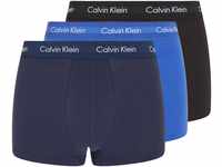 Calvin Klein Boxershorts, 3-er Pack, Logo-Bund, für Herren, blau, S