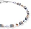 C&OElig;UR DE LION Damen Collier, Edelstahl, blau/ros&eacute;gold