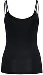 mey Emotion Unterhemd, uni, Doppel-Tr&auml;ger, Rundhals, f&uuml;r Damen, schwarz, 36