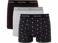 Calvin Klein Cotton Stretch Pants kurz, Logo-Bund, 3er Pack, für Herren, grau,...