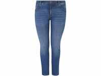 TOM TAILOR plus Plus Jeans, Slim-Jeans, Dark-Washed, uni, für Damen, blau, 54