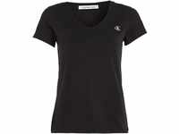 Calvin Klein Jeans T-Shirt, Logo-Detail, V-Ausschnitt, für Damen, schwarz, L