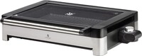 WMF Tischgrill, gerippt mit Glasdeckel, Edelstahl, schwarz WMF Tischgrill, gerippt mit Glasdeckel, Edelstahl, schwarz