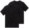 SCHIESSER American T-Shirt, 2er-Pack, Rundhalsausschnitt f&uuml;r Herren, schwarz, S