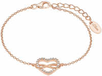 s.Oliver Damen Armband, 925er Silber, roségold, 20