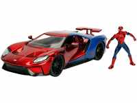 Jada® Marvel Spider-Man Modellauto "Spider-Man & 2017 Ford GT", rot