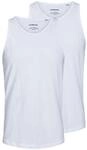JACK & JONES Jacbasic Tanktop, 2er-Pack, f&uuml;r Herren, wei&szlig;, L