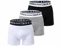 JACK & JONES Pants kurz "Sense Trunks", 3er-Pack, Logo-Bund, für Herren, weiß, XL