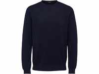 SELECTED Pullover, Rundhals-Ausschnitt, für Herren, blau, XL