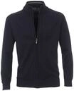 CASAMODA Strickjacke, Stehkragen, Baumwolle, uni, f&uuml;r Herren, blau, XL
