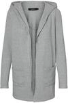 VERO MODA&reg; Strickjacke, Kapuze, Melange, f&uuml;r Damen, grau, XS