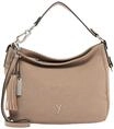 SURI FREY Schultertasche, Kunstleder, Anh&auml;nger, uni, f&uuml;r Damen, beige, 99