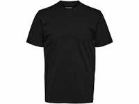 SELECTED T-Shirt, Bio-Baumwolle, für Herren, schwarz, M