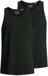 JACK & JONES Jacbasic Tanktop, 2er-Pack, f&uuml;r Herren, schwarz, L