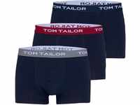 TOM TAILOR Boxershorts, Marken-Schriftzug, 3er-Pack, für Herren, blau, 8