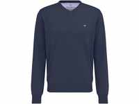 FYNCH-HATTON® Pullover, V-Ausschnitt, Logo-Stickerei, für Herren, blau, L