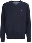 FYNCH-HATTON&reg; Pullover, V-Ausschnitt, Logo-Stickerei, f&uuml;r Herren, blau, M