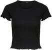 ONLY&reg; Damen T-Shirt - ONLEMMA SHORT TOP, Rundhals, Cropped, gerippt, einfarbig,