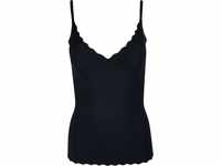SKINY® Micro Essentials Unterhemd, Wellenkante, Microfaser, für Damen, schwarz, 36