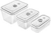 ZWILLING Vakuum-Box-Set, Glas, 3-teilig, grau|transparent