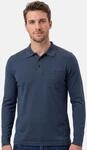 RAGMAN Poloshirt, Brusttasche, Langarm, f&uuml;r Herren, blau, M