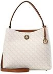 L.CREDI Schultertasche, Anh&auml;nger, Logo-Print, f&uuml;r Damen, wei&szlig;, 99