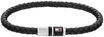 TOMMY HILFIGER Herren Armband "2790293", Leder/Edelstahl, schwarz