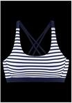 VENICE BEACH Summer Bustier-Top, herausnehmbare Cups, f&uuml;r Damen, wei&szlig;|blau, 34