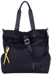 SURI FREY Shopper, Logo-Print, Rei&szlig;verschluss, f&uuml;r Damen, schwarz