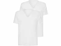 Calvin Klein Unterhemd, 2er-Pack, V-Ausschnitt, für Herren, weiß, S