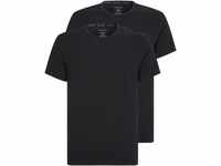 Calvin Klein T-Shirt, 2er-Pack, Rundhalsausschnitt, für Herren, schwarz, M