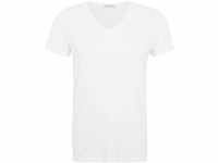HANRO T-Shirt, Kurzarm, V-Ausschnitt, uni, für Herren, weiß, M