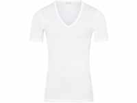 HANRO Cotton Pure Unterhemd, V-Ausschnitt, Kurzarm, für Herren, weiß, XL