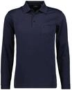RAGMAN Poloshirt, Brusttasche, Langarm, f&uuml;r Herren, blau, S