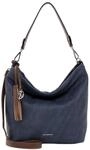 Emily & Noah Schultertasche, Emblem, Anh&auml;nger, f&uuml;r Damen, blau|beige, 99