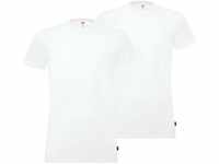 Levi's® T-Shirt, 2er-Pack, Rundhalsausschnitt, uni, für Herren, weiß, XL