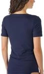 mey T-Shirt Cotton Pure, U-Ausschnitt, f&uuml;r Damen, blau, 40