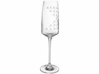 JOOP! Champagner-Glas Set "Faded Cornflower", 2er-Set, transparent