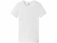 SCHIESSER T-Shirt "Long Life Cotton", V-Ausschnitt, uni, für Herren, weiß, 8